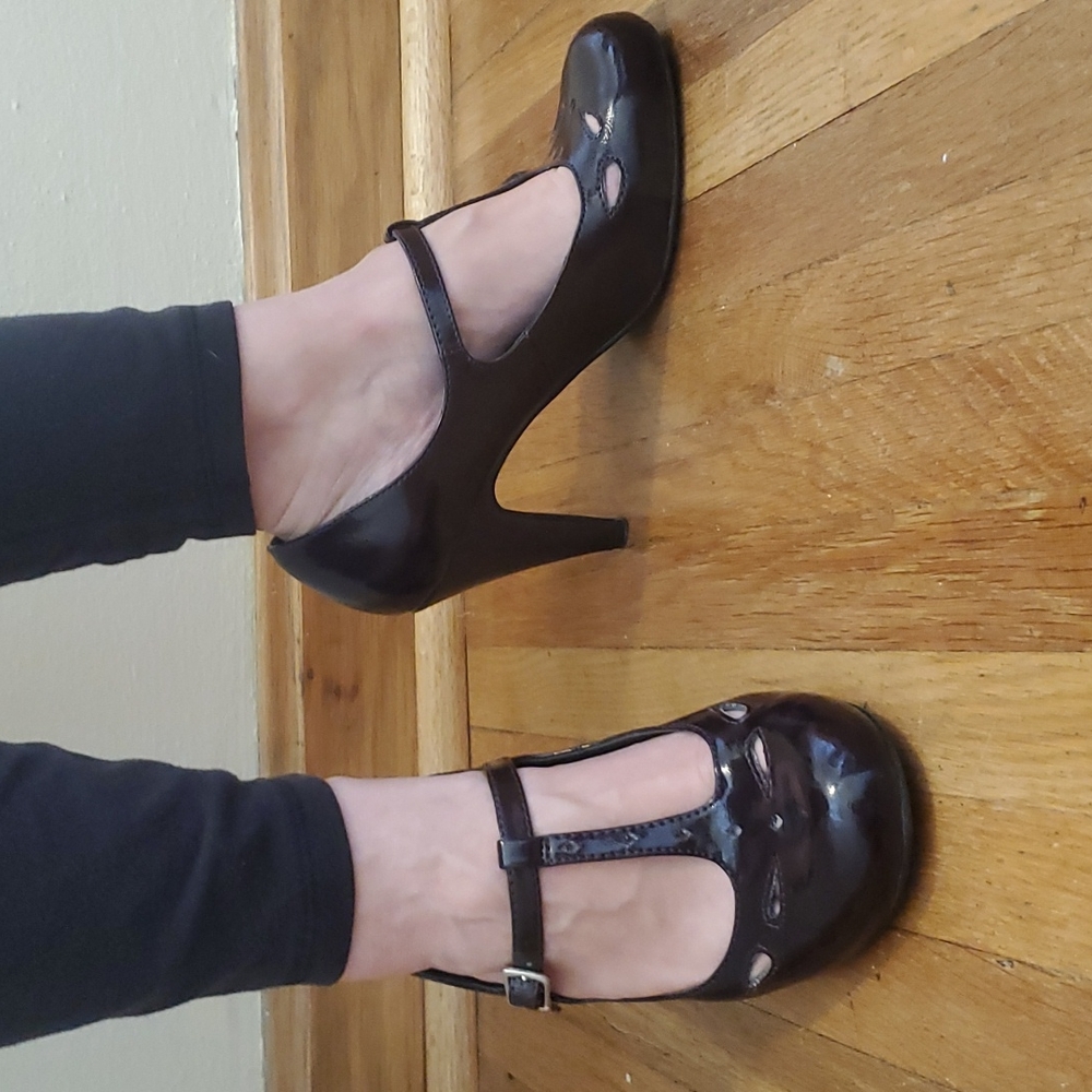 MIA Mabel t-strap heels in PLUM purple